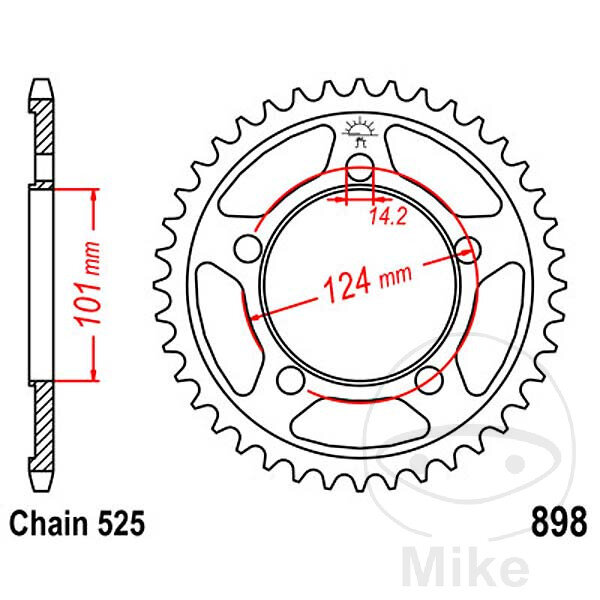 Pignone  38 denti passo 525 101 / 124