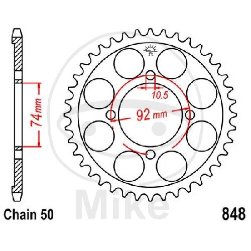 Pignone  37 denti passo 530 074 / 092