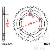 Kettenrad  47 Z&auml;hne Teilung 525 148 / 170