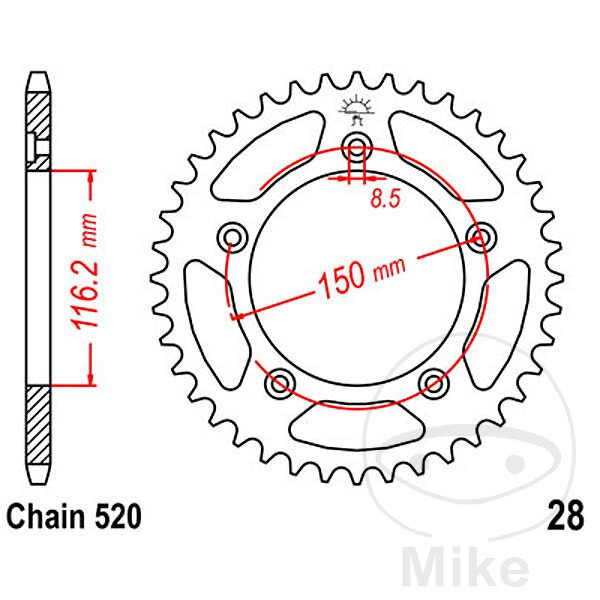 Sprocket  42 teeth pitch 520 116 / 150