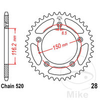 Sprocket  42 teeth pitch 520 116 / 150