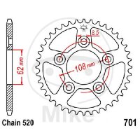 Sprocket  42 teeth pitch 520 062 / 108