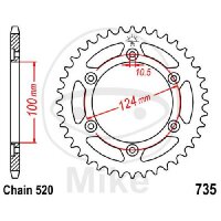 Sprocket  40 teeth pitch 520 100 / 124