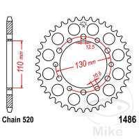 Sprocket  40 teeth pitch 520 110 / 130