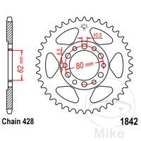 Sprocket  50 teeth pitch 428 062 / 080