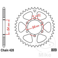 Pignone  51 denti passo 428 064 / 084