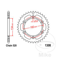 Sprocket  42 teeth pitch 520 134 / 160