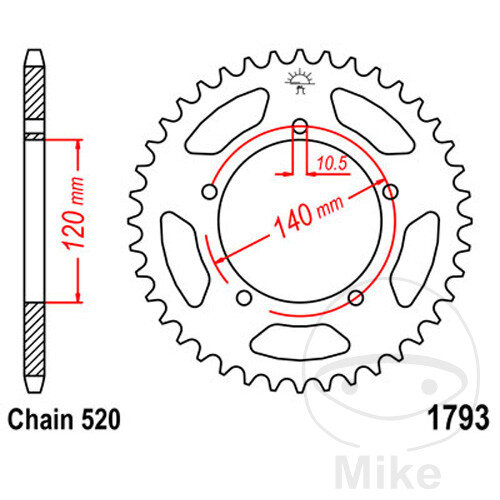 Sprocket  42 teeth pitch 520 120 / 140