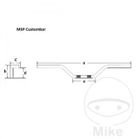 Manillar Fehling acero cromado 25,4 mm con muesca para...