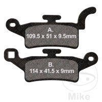 Set di pastiglie freno EBC in carbonio per scooter SFAC492