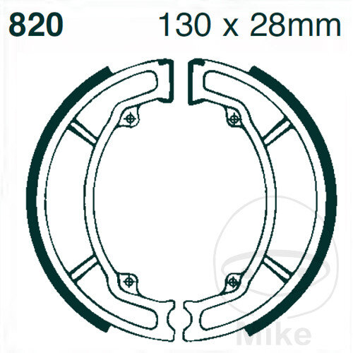 Brake shoes without spring for SYM 50 125