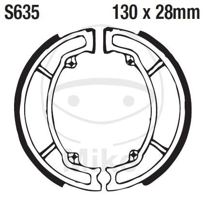 Brake shoes with spring for Suzuki UC 125 Epicuro 99-02