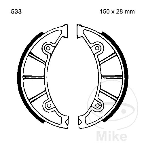 Brake shoes with spring for MBK XC 125 Yamaha HW 125 150 XC 125 YW 125