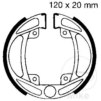 Brake shoes without spring for Kreidler Florett Puch Cobra 25 50 80 70-86