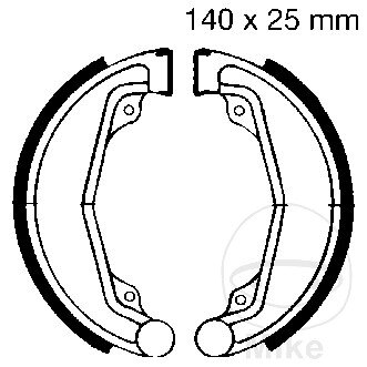 Brake shoes with spring for Honda CL XL CM 125 250 500 Custom 76-84
