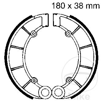 Brake shoes with spring for Honda CB 650 79-83 CB 750 69-83