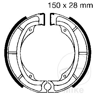 Brake shoes with spring for Kawasaki KX Suzuki DR SP 250 500 74-04