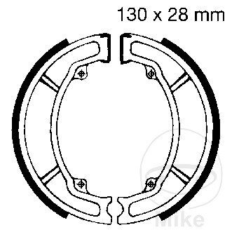 Brake shoes with spring for Yamaha DT SR RD XT 125 250 350 Beluga 74-92