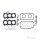 Cylinder gasket set ATH for Honda GL 1500 Goldwing # 1988-1997
