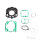 Cylinder gasket set ATH for Kawasaki KX 125 # 1985-1986