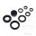 Shaft sealing ring set for Yamaha YZ 125 # 1986-1993