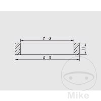 Simmerring Satz 48 x 57,8 x 9,5 f&uuml;r Husqvarna FC 350...