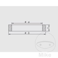 Simmerring Satz 36 x 48,5 x 8 f&uuml;r Kawasaki KX 85...
