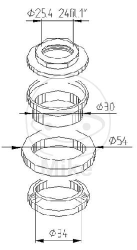 Cuscinetti sterzo per Honda NES 150 PES 125 SES 125 SH 125 150