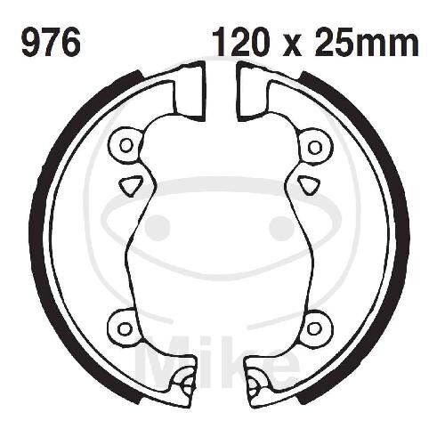 Brake shoes with spring for Z&uuml;ndapp CS Hai CX 25 50 79-84