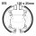 Brake shoes with spring for Z&uuml;ndapp CS Hai CX 25 50 79-84