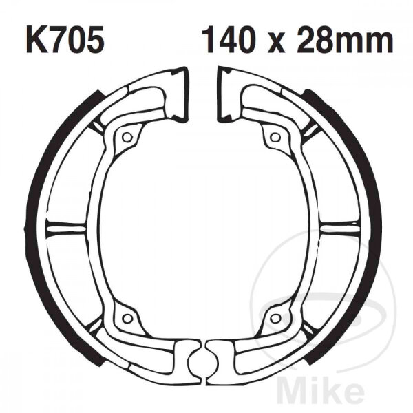 Ganasce freno con molla per Kawasaki KLF KDX KX 220 250 420 Bayou 78-10