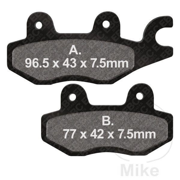 EBC Scooter Bremsklotz Satz organisch SFA635