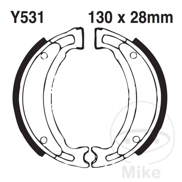 Brake shoes with spring for Yamaha TW XC AJS JS 115 125 200 Trailway 87-16