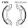 Brake shoes without spring for Yamaha SR 250 80-94
