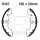 Brake shoes with spring for Honda TRX 350 450 FM Fourtrax 98-06