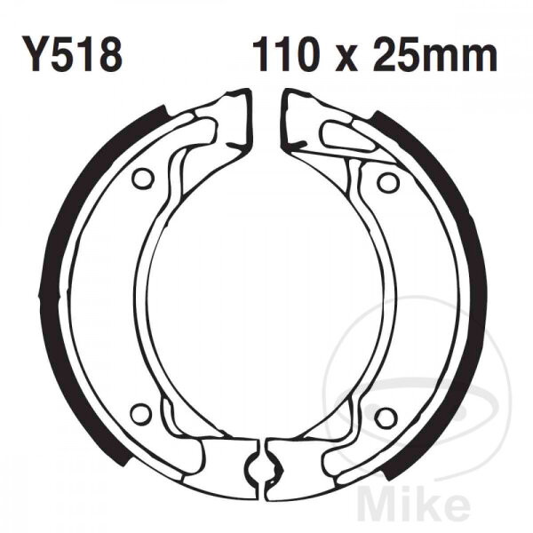 Brake shoes with spring for Yamaha DT SR CY BW 50 80 125 200 Big Wheel 85-01