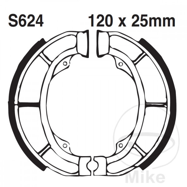 Brake shoes with spring for Suzuki AN CP LT-F UK 50 125 Katana 89-20