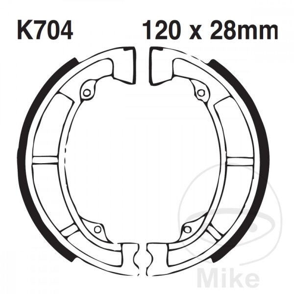 Ganasce freno con molla per Kawasaki KDX KE KL KX 125 175 250 A 76-83