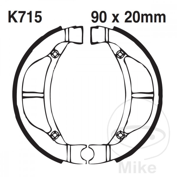 Brake shoes with spring for Kawasaki KLX KX Suzuki DR-Z 60 80 110 A 83-20