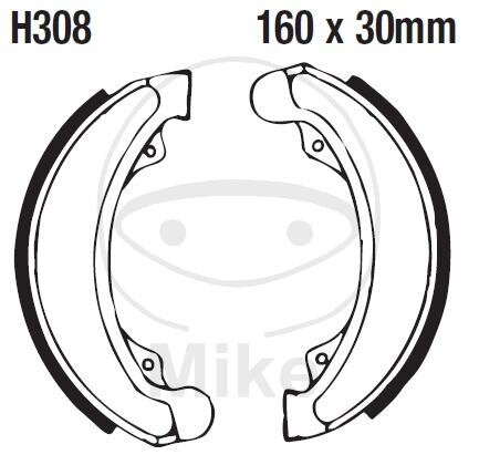 Brake shoes without spring for Honda CB SL 125 350 K 70-75