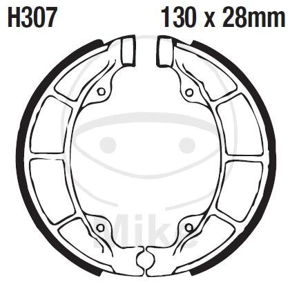 Brake shoes with spring for Arctic Cat CAN-AM Kymco Peugeot Polaris SYM Yamaha
