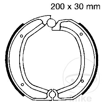 Brake shoes without spring for BMW R 45 50 60 65 75 80 90 100