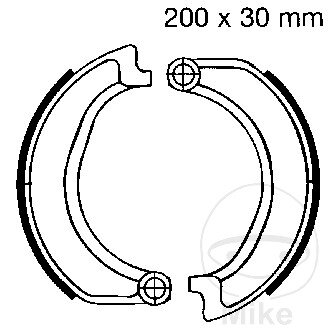Brake shoes without spring for BMW R 50 60 75 69-76