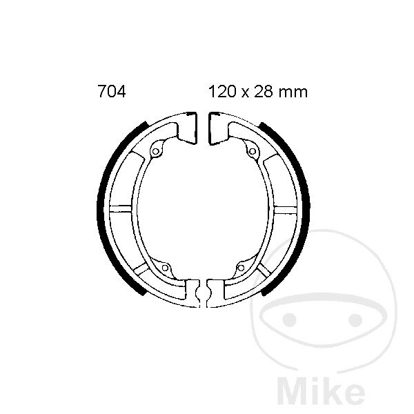 Brake shoes with spring for Kawasaki KDX KE KL KX 125 A 74-83