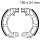 Brake shoes without spring for Vespa ET3 125 76-83 Primavera 125 67-82