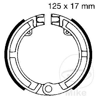 Brake shoes without spring for Vespa ET3 Piaggio Ape 50 XL 66-90