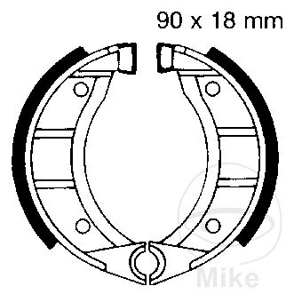 Brake shoes without spring for Piaggio Free Kreidler MP1 25 50 FL 69-99