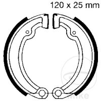 M&acirc;choires de frein sans ressort pour Simson S 51...