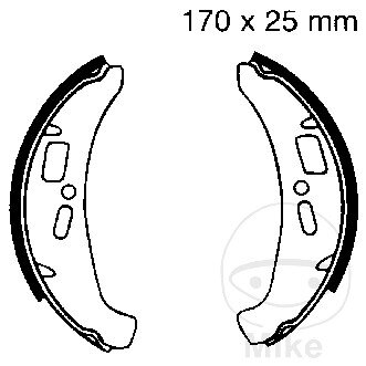 Brake shoes without spring for Vespa Cosa 125 200