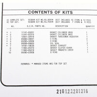 Engine gasket set complete for Suzuki GN 125 /U (NF41A) 94-99